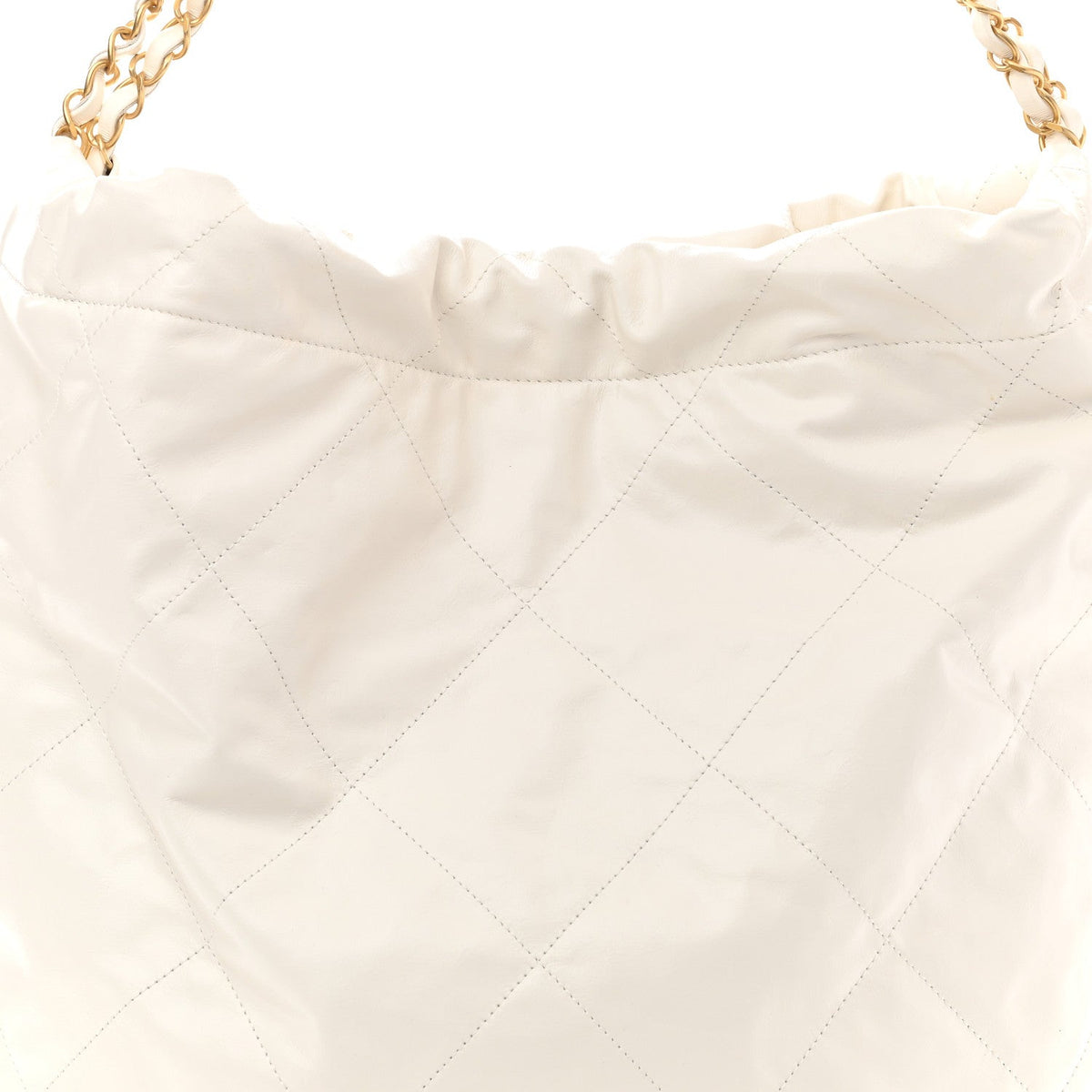 Calfskin Quilted Chanel 22 White