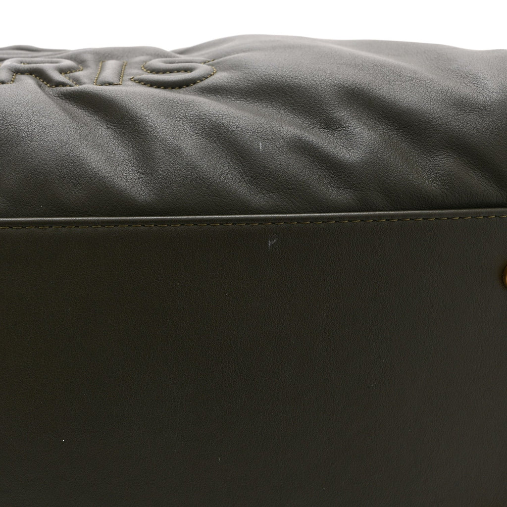 Calfskin Embossed Medium Deauville Tote Khaki