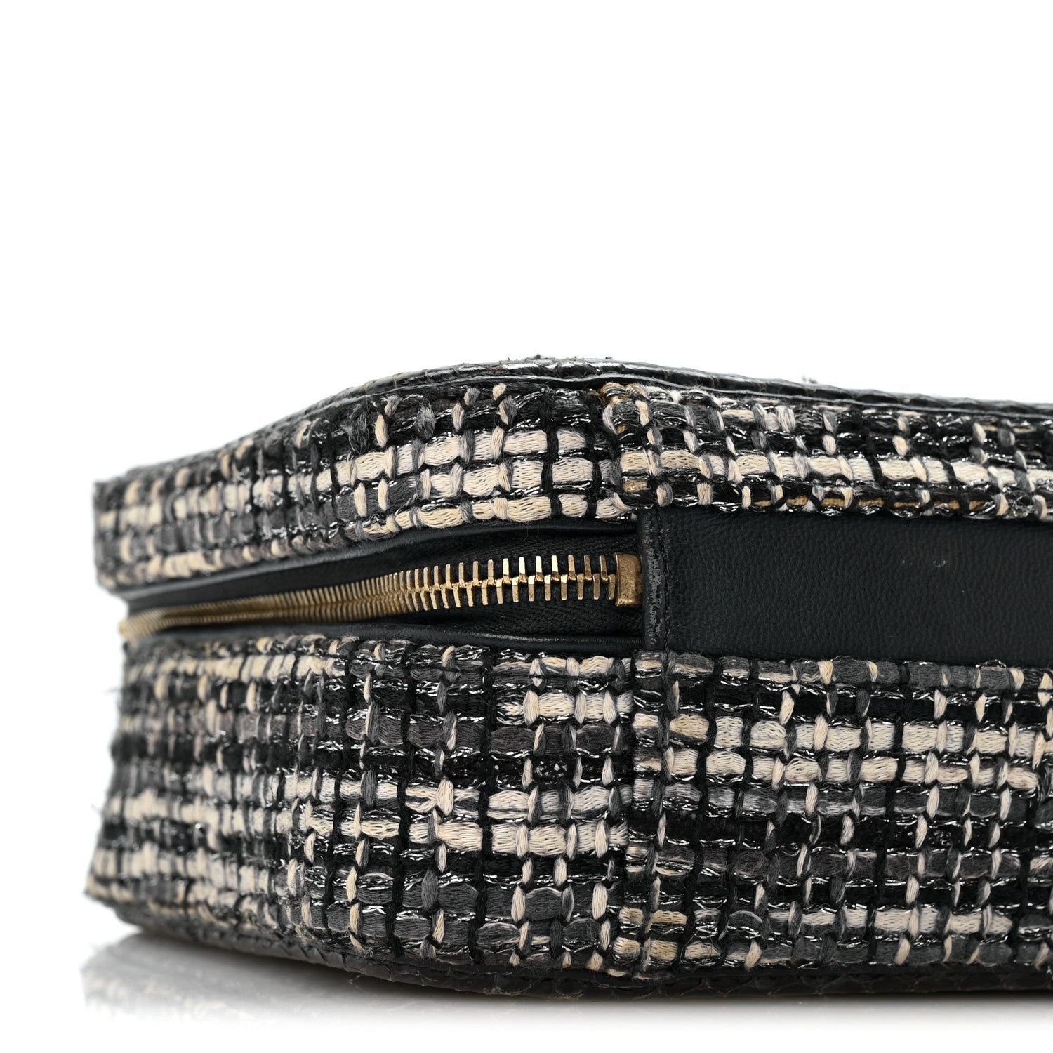 Tweed Snakeskin Quilted Medium CC Filigree Vanity Case Dark Navy