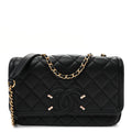 Caviar Quilted Small CC Filigree Flap Black