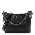 Aged Calfskin Quilted New Medium Gabrielle Hobo Black