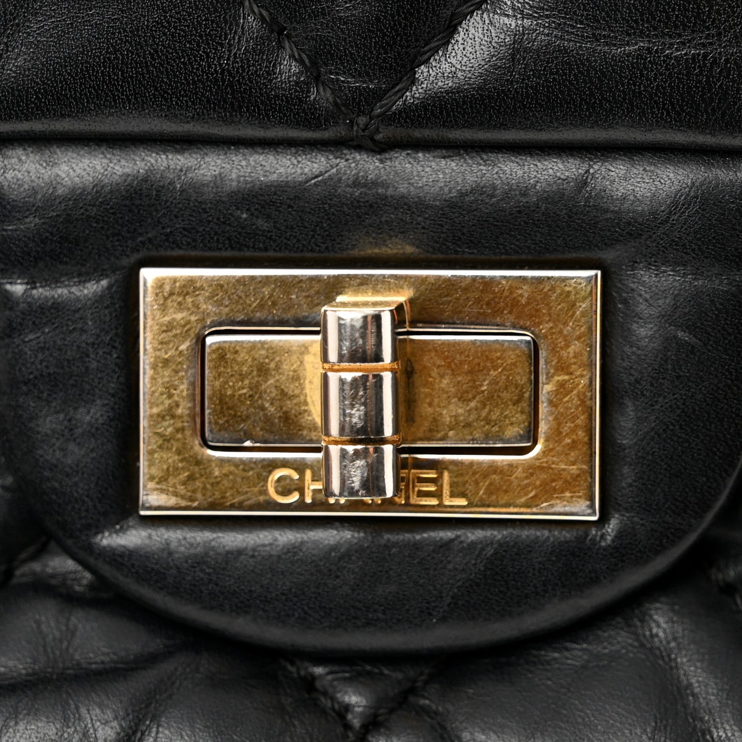 Aged Calfskin Quilted 2.55 Reissue 226 Flap Black