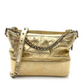 Metallic Aged Calfskin Quilted Medium Gabrielle Gold