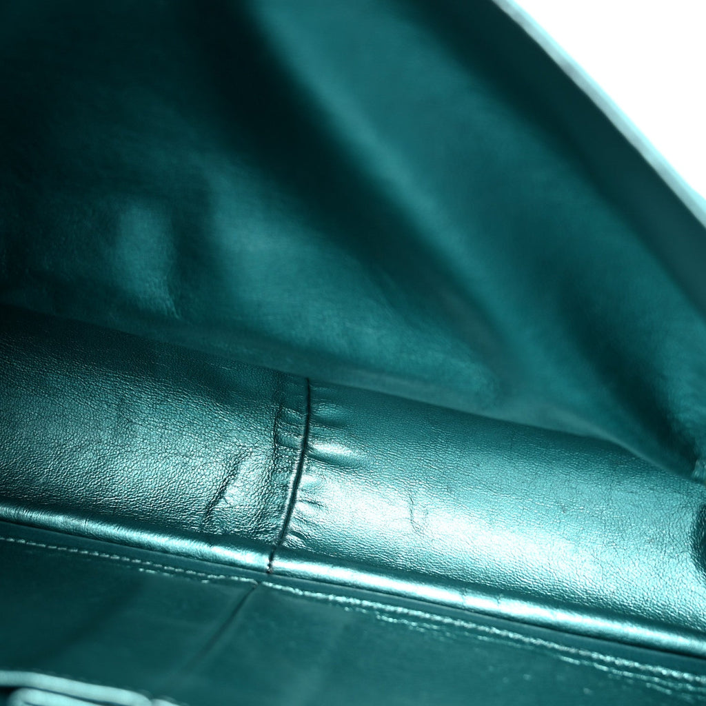 Metallic Calfskin Quilted 2.55 Reissue Flap 227 Turquoise