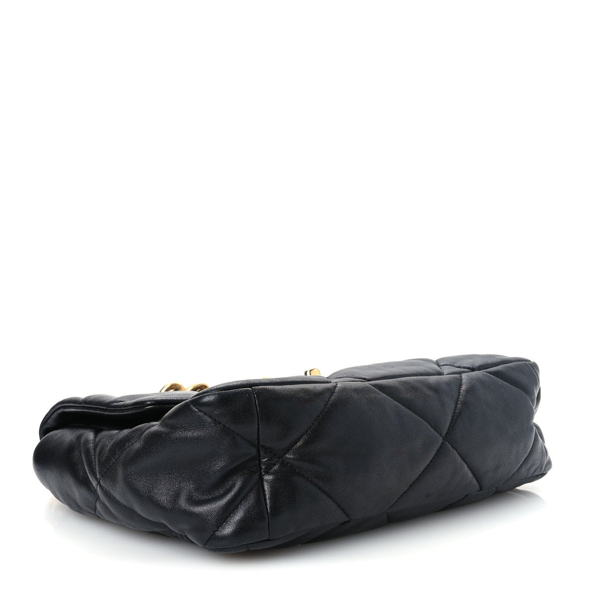 Goatskin Quilted Large Chanel 19 Flap Black