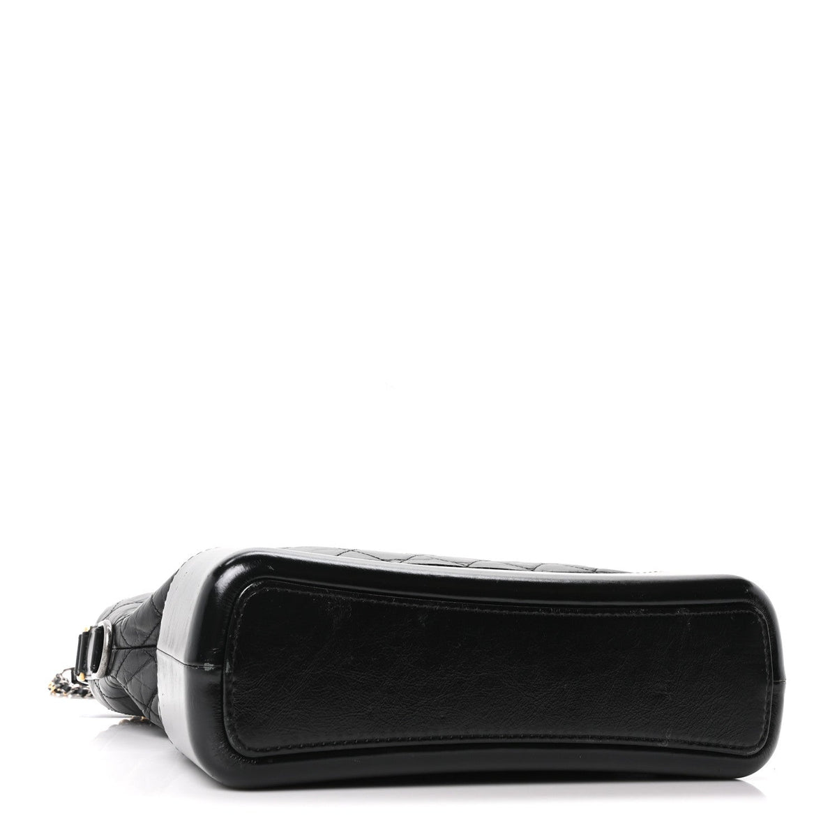 Aged Calfskin Quilted Large Gabrielle Hobo Black