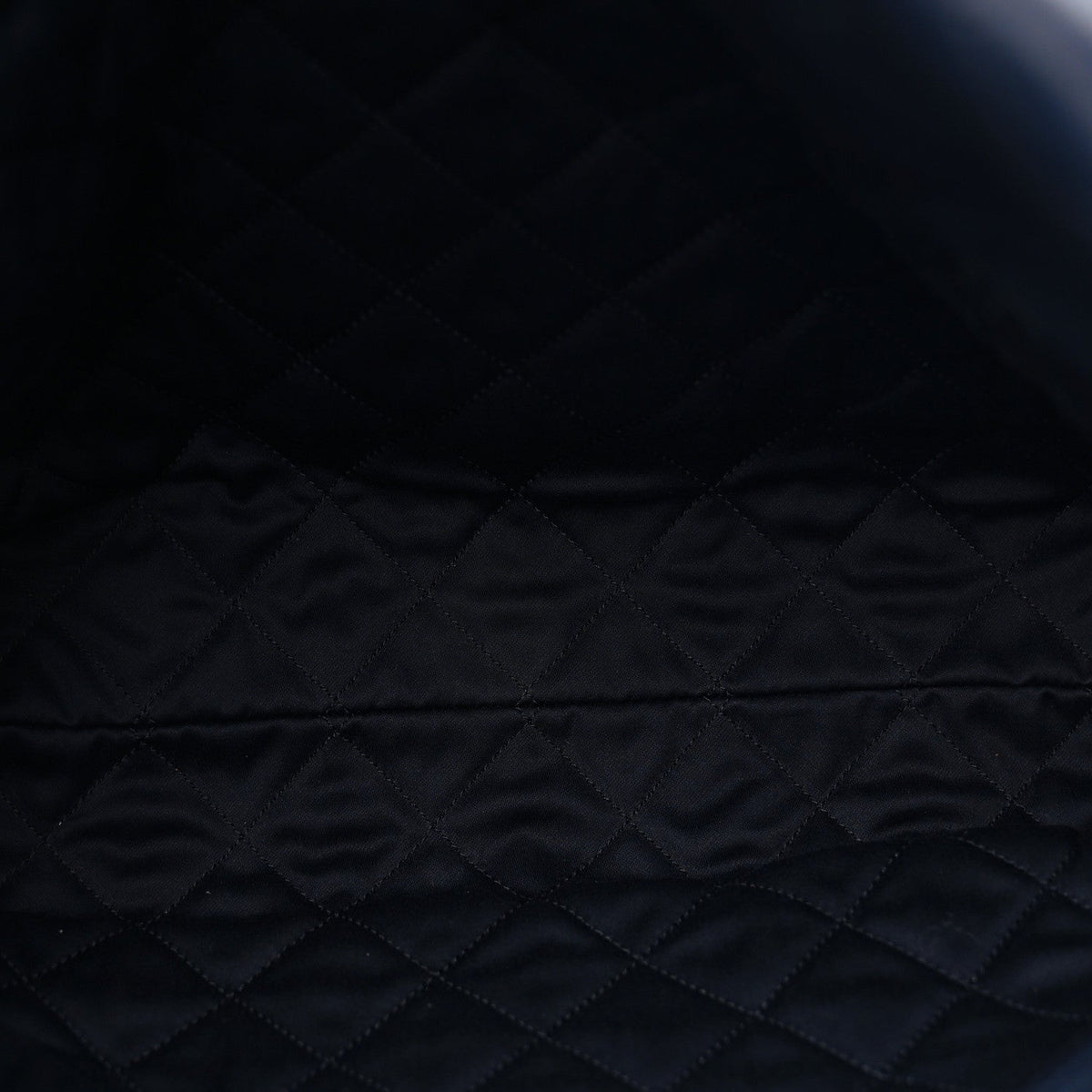 Shiny Calfskin Quilted Small Chanel 22 Navy