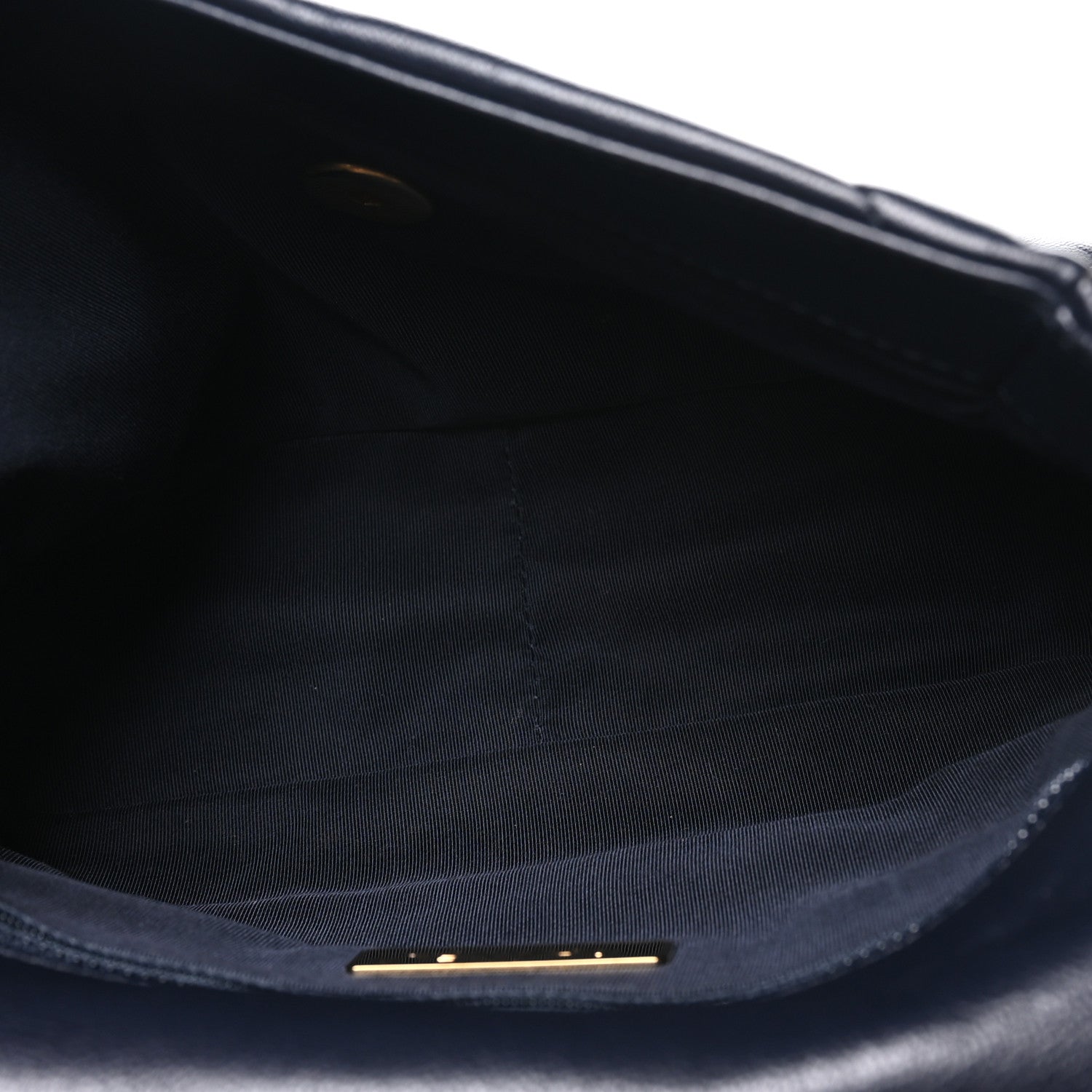 Goatskin Quilted Medium Chanel 19 Flap Navy Blue
