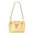 Caviar Quilted Mini Chanel 25 Handbag Light Yellow