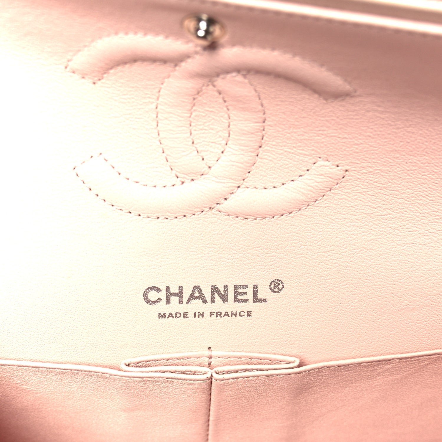 Caviar Quilted Medium Double Flap Light Pink