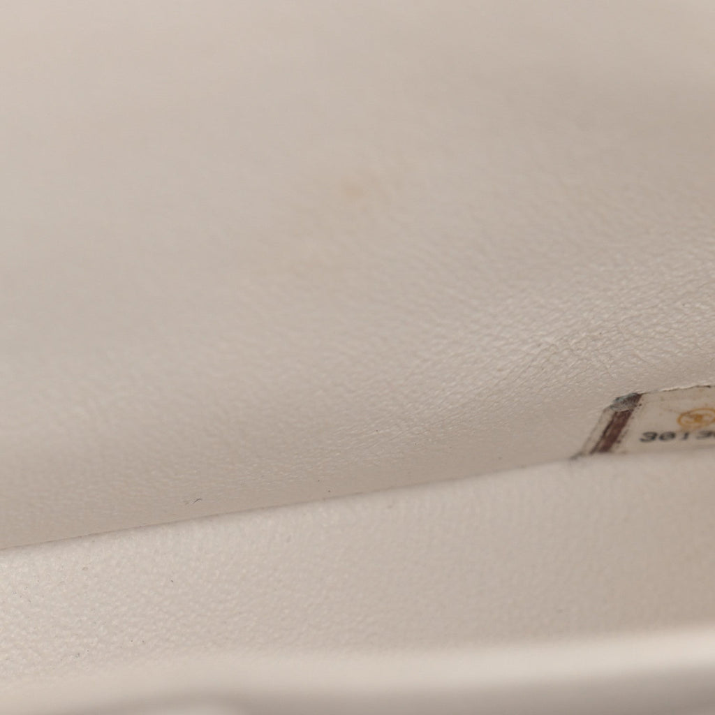 Caviar Quilted Small Double Flap White
