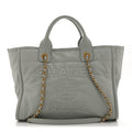 Calfskin Small Deauville Tote Light Grey