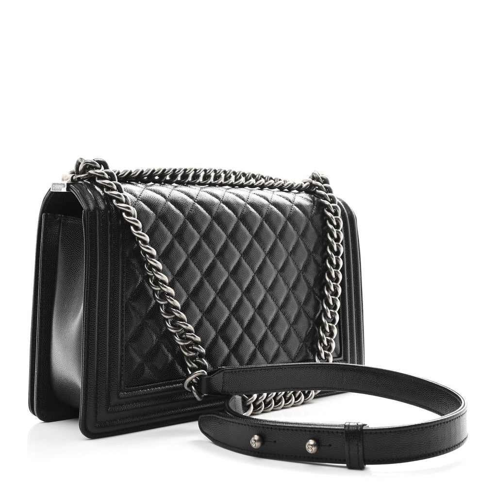 Caviar Quilted New Medium Boy Flap Black