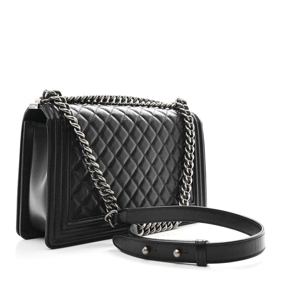 Caviar Quilted New Medium Boy Flap Black