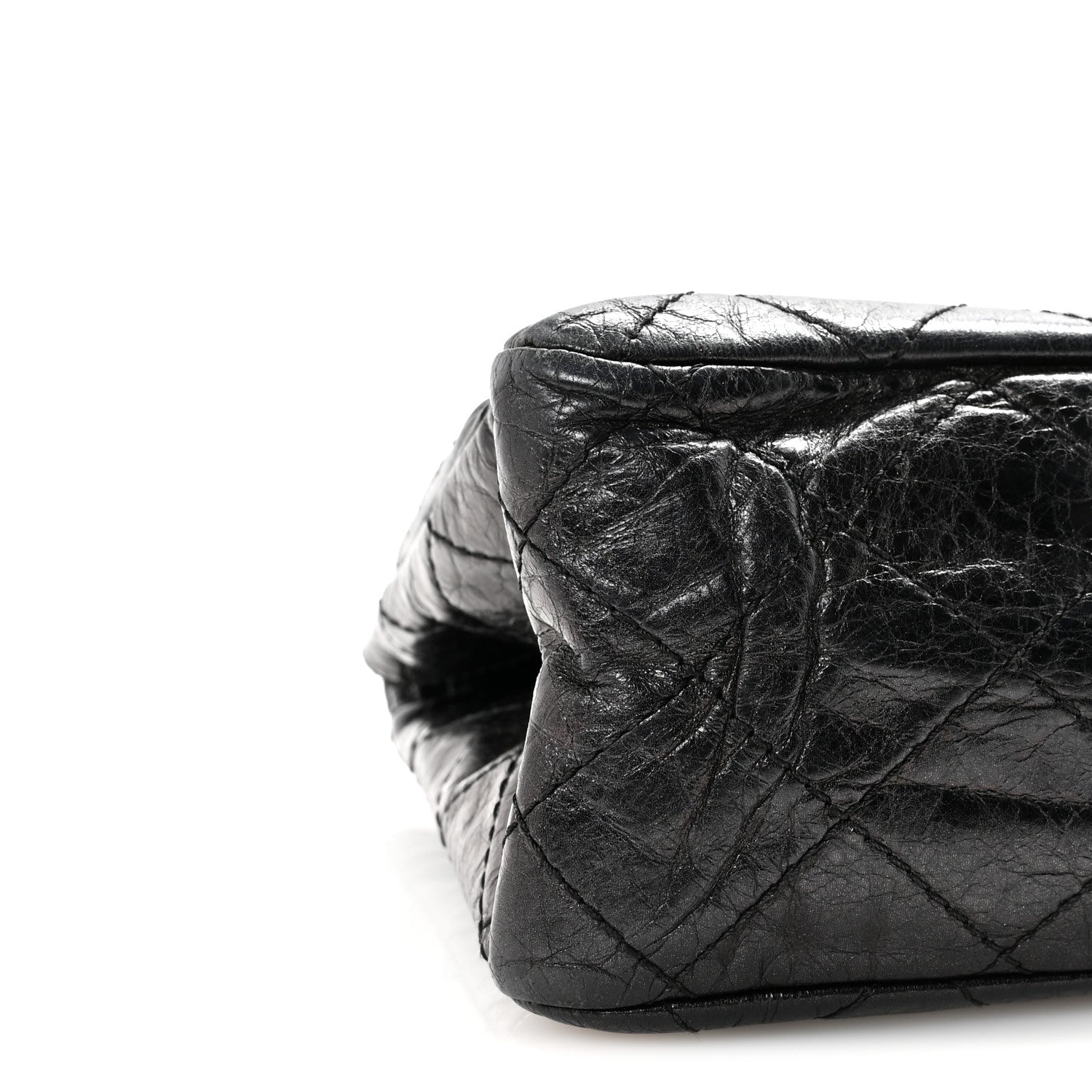 Aged Calfskin Quilted 2.55 Reissue 227 Flap Black