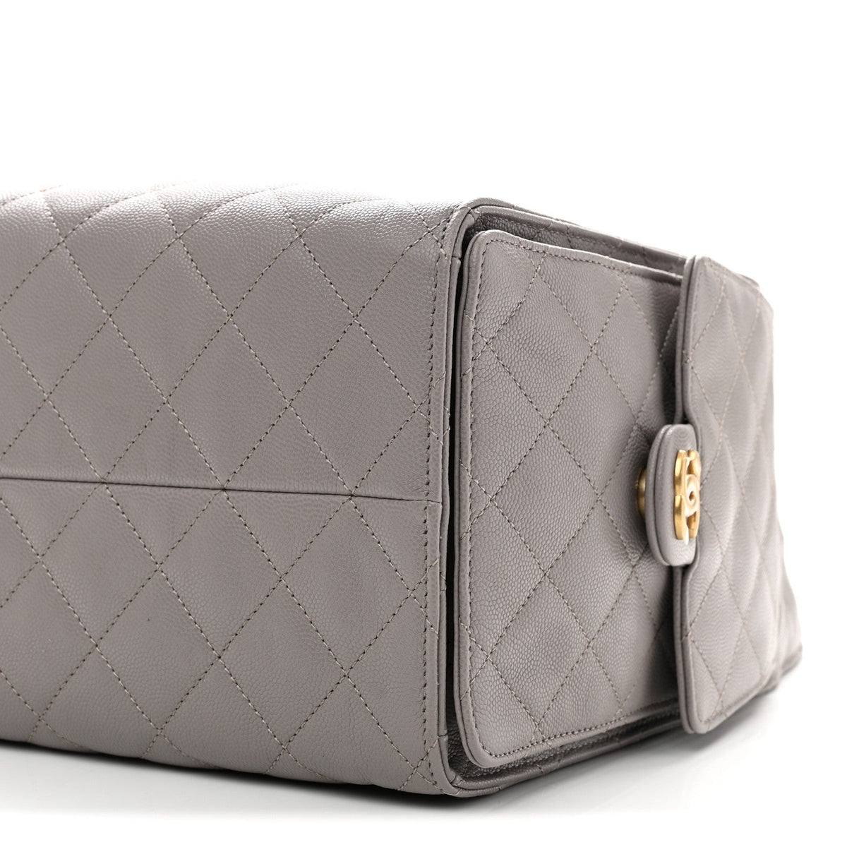 Caviar Quilted Medium Chanel 25 Handbag Dark Grey