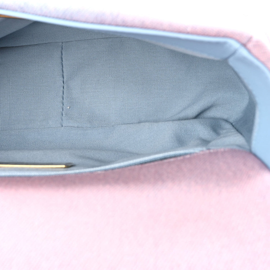 Denim Quilted Medium Chanel 19 Flap Blue Pink