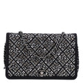 Lambskin Embellished Quilted Wallet On Chain WOC Black