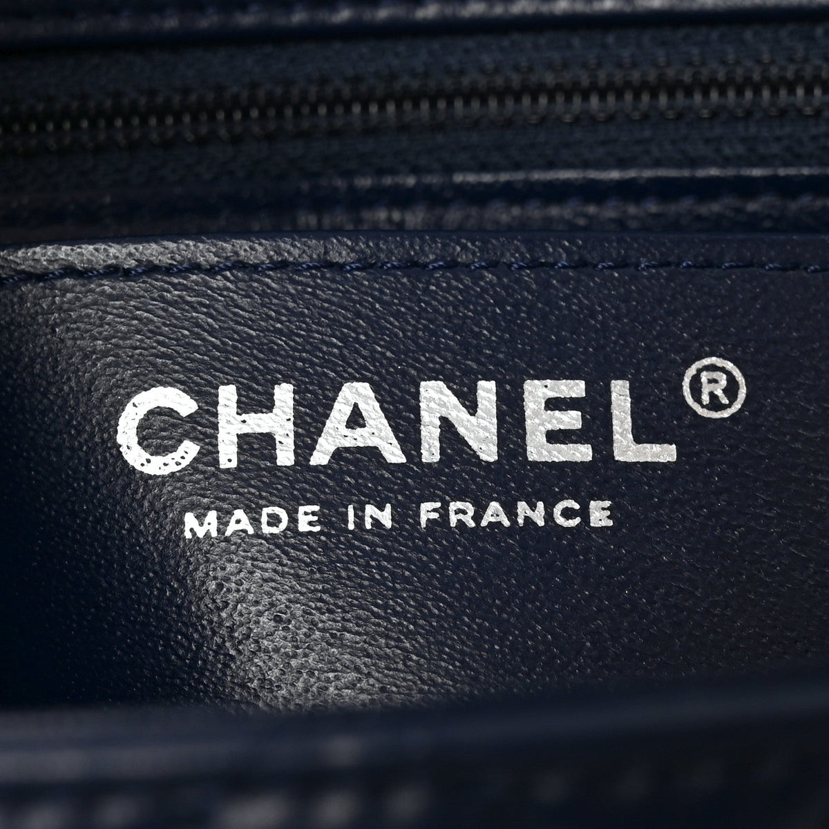 Lambskin Quilted Mini Square Flap Navy