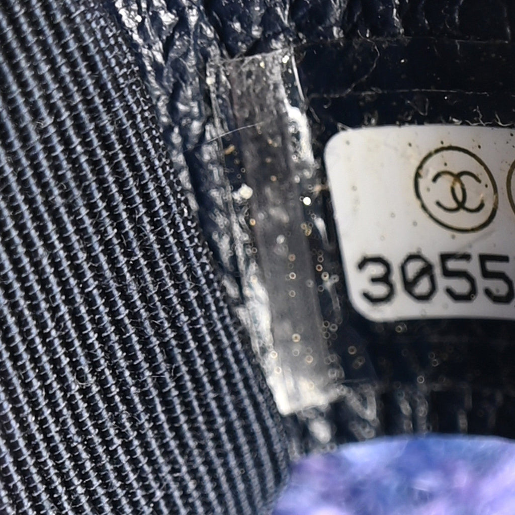 Wool Tweed Quilted Large Chanel 19 Flap Purple Black Blue