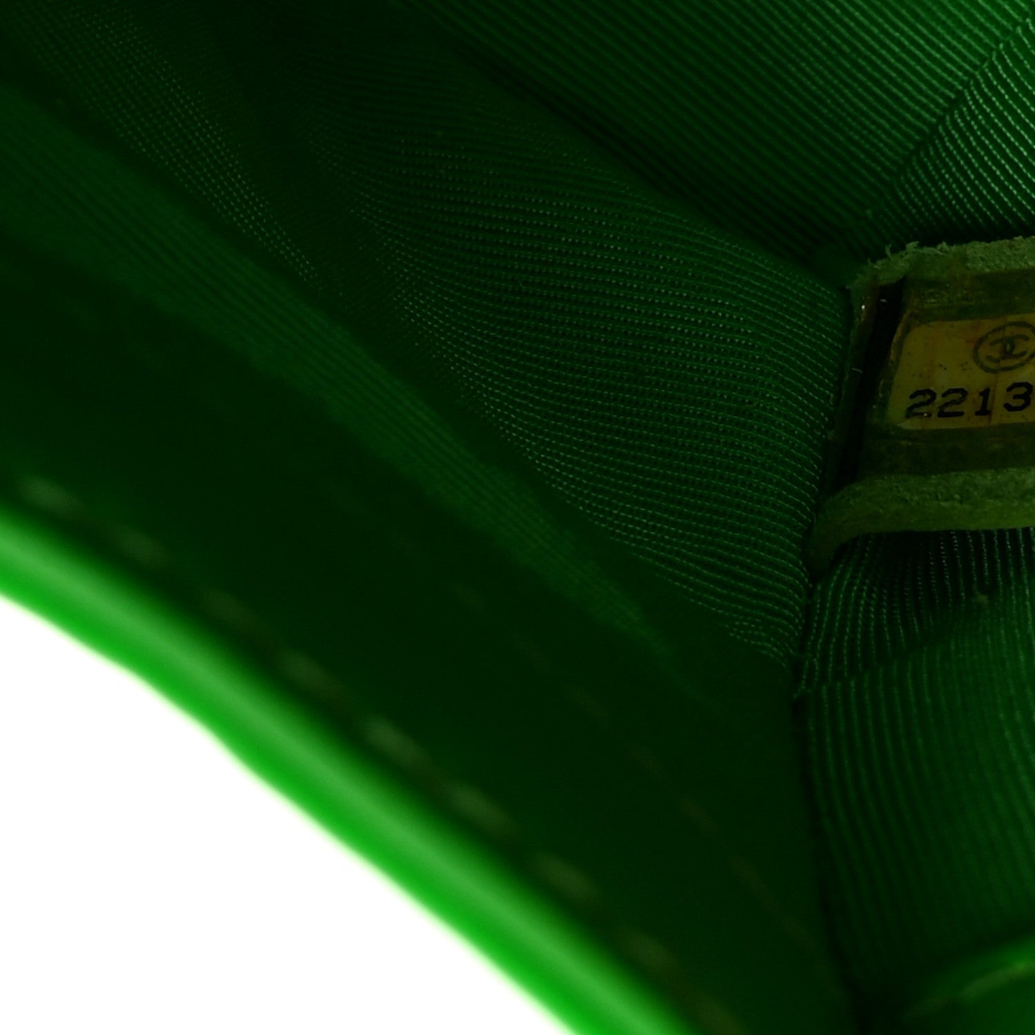 Patent Quilted Small Boy Flap Green