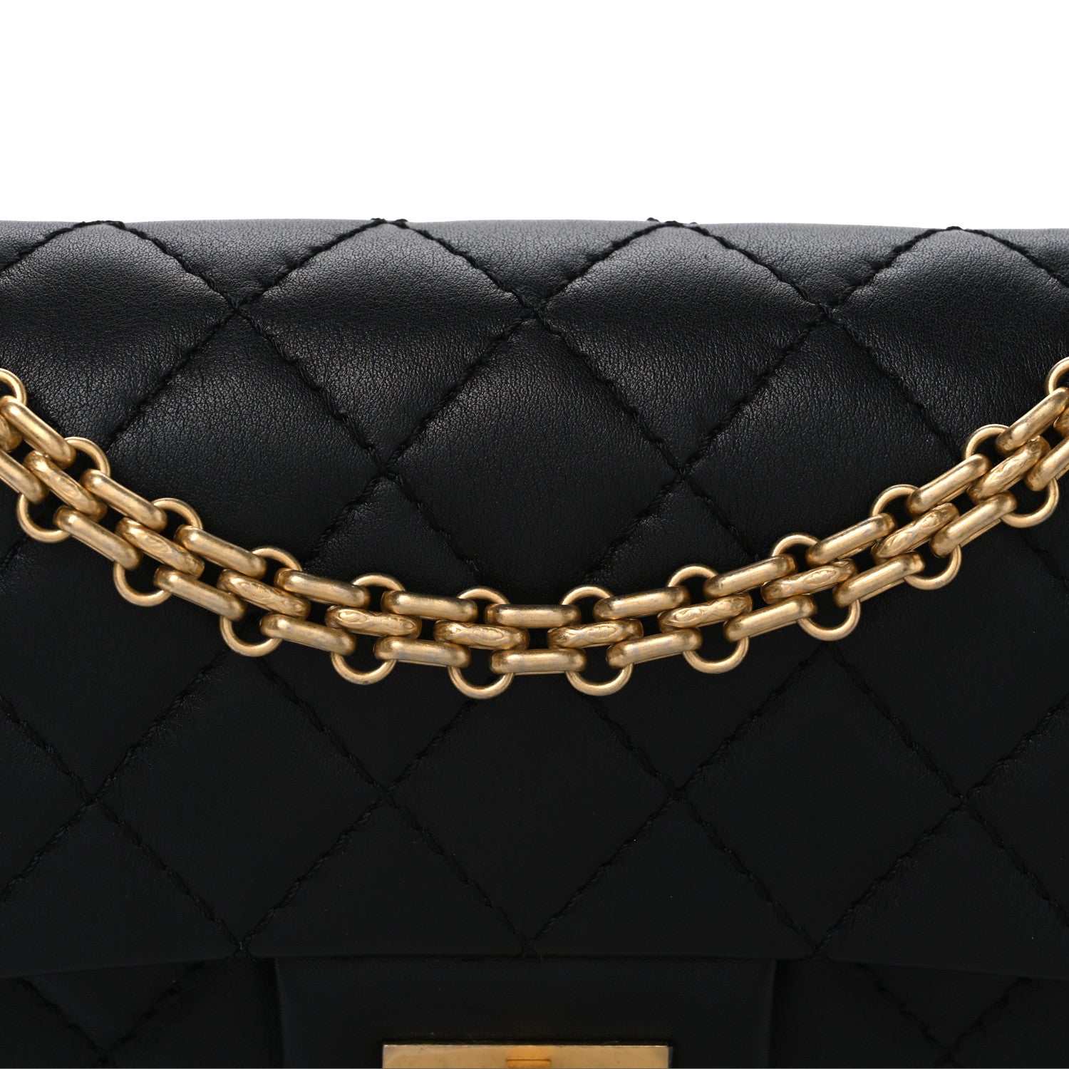 Calfskin Quilted 2.55 Reissue Mini Flap Black