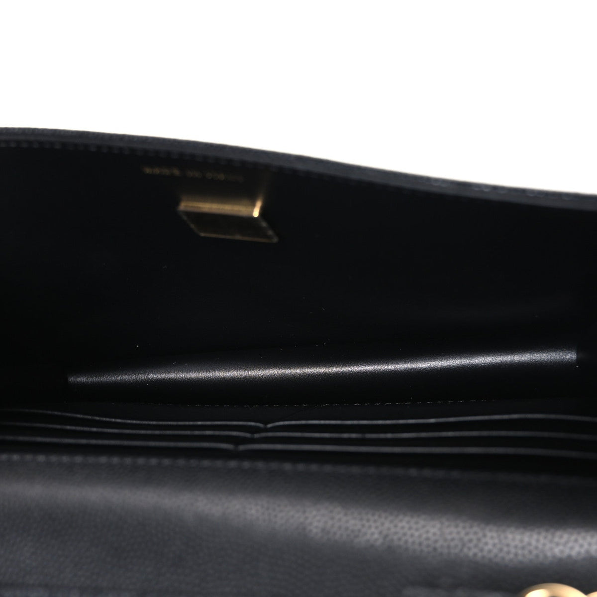 Shiny Caviar Lambskin Quilted CC Neo Filigree Wallet on Chain WOC Black