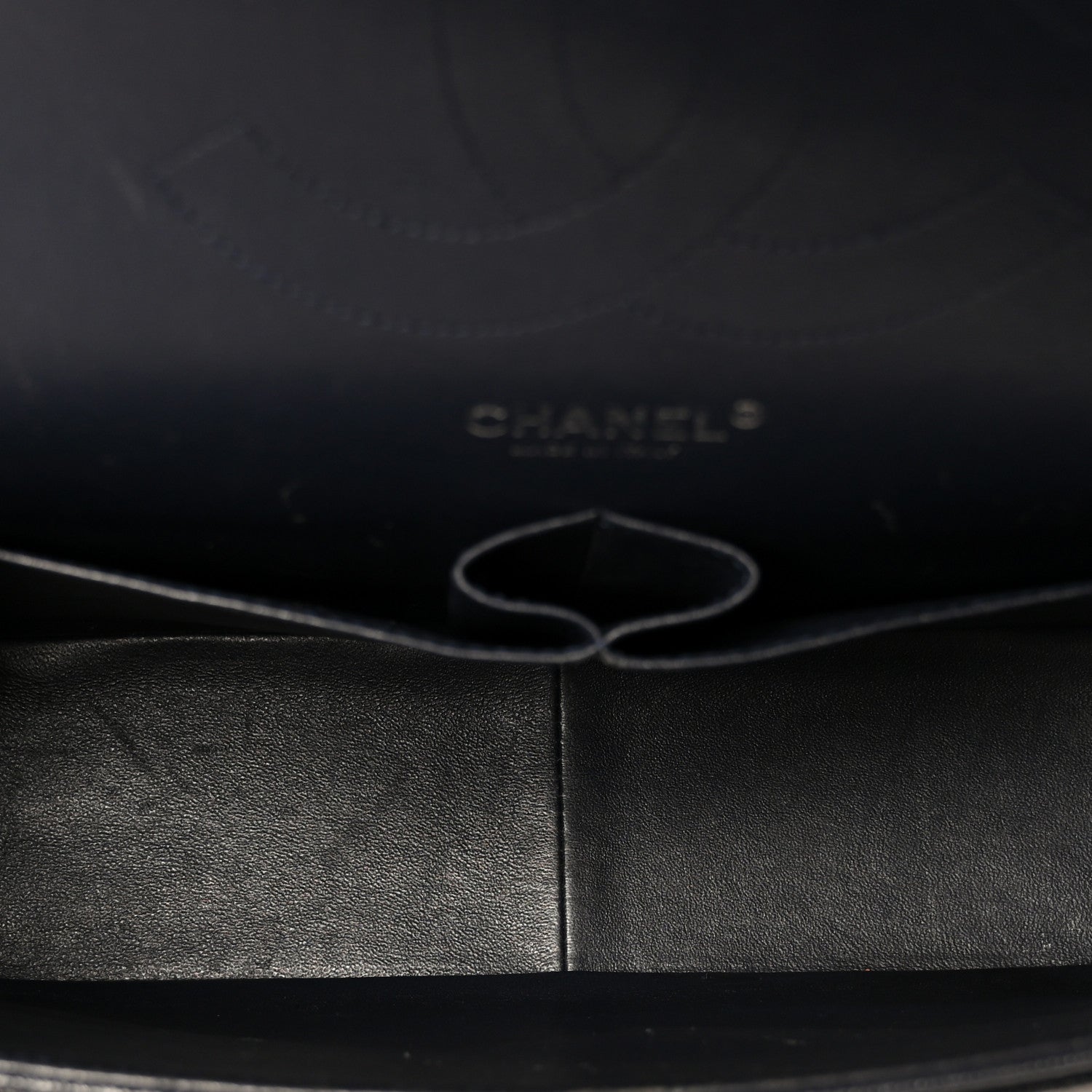 Caviar Quilted Jumbo Double Flap Navy Blue