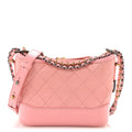 Aged Calfskin Quilted Small Gabrielle Hobo Pink