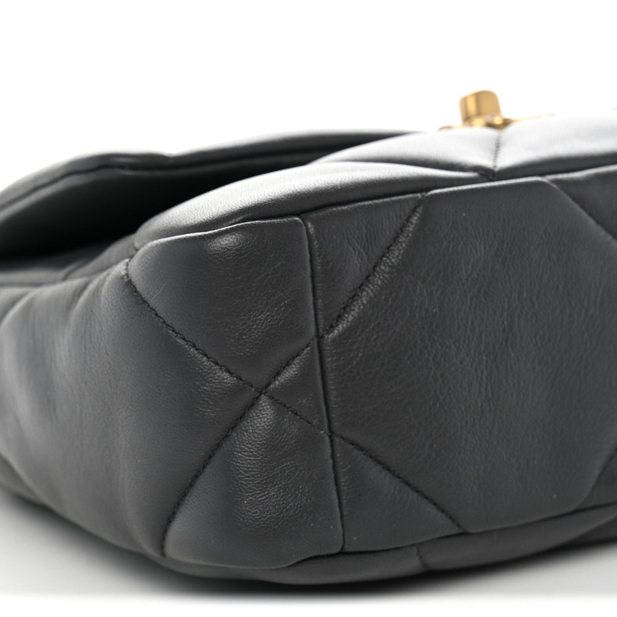 Lambskin Quilted Medium Chanel 19 Flap Dark Grey