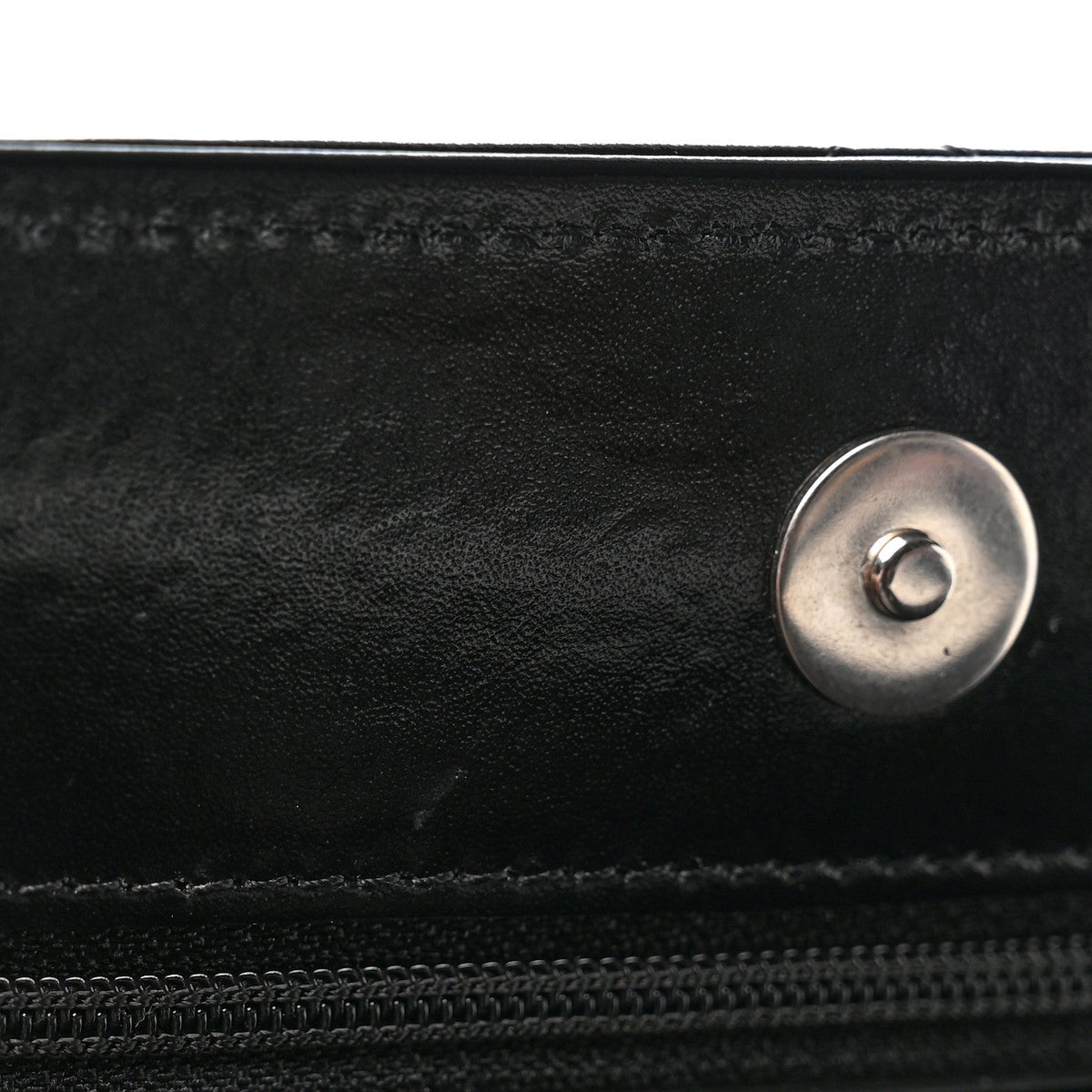 Shiny Crumpled Calfskin Quilted Chanel 19 Wallet On Chain WOC Black