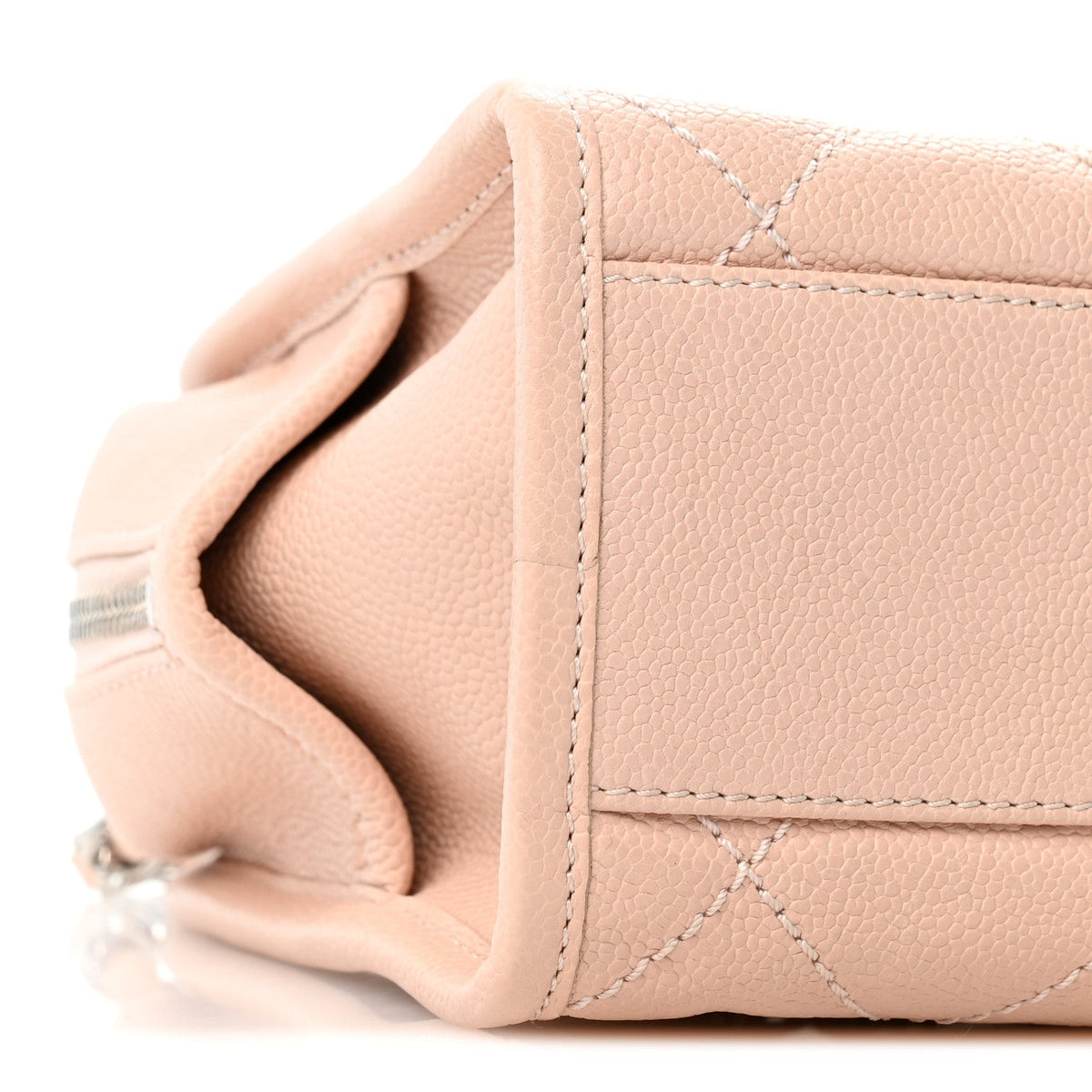 Caviar Quilted Small Deauville Bowling Bag Light Pink
