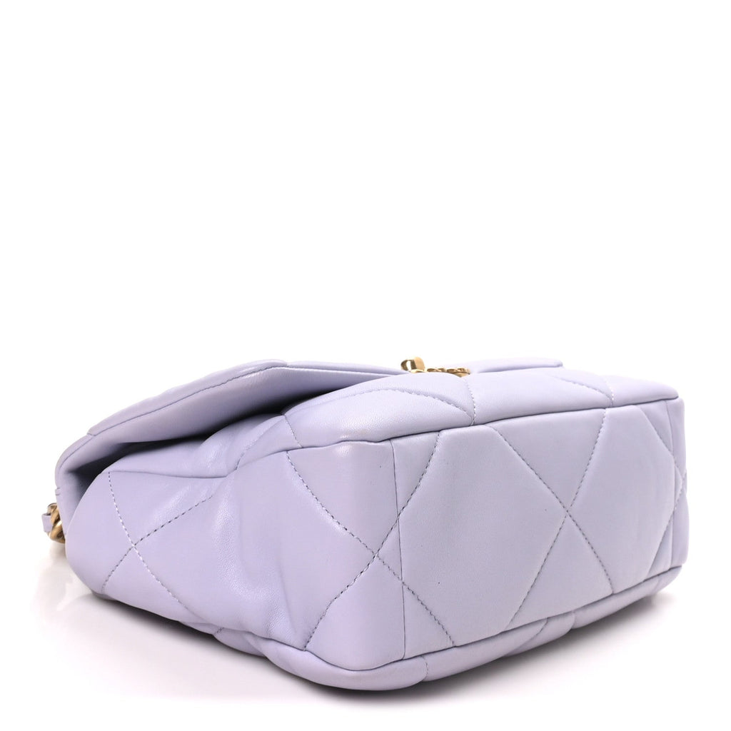 Lambskin Quilted Medium Chanel 19 Flap Light Purple