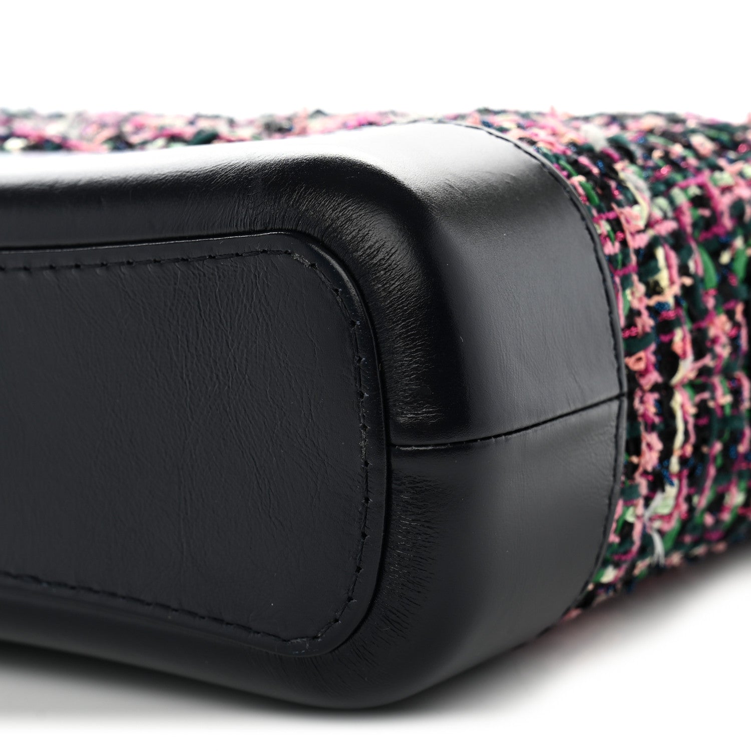 Tweed Calfskin Small Gabrielle Hobo Navy Blue Multicolor