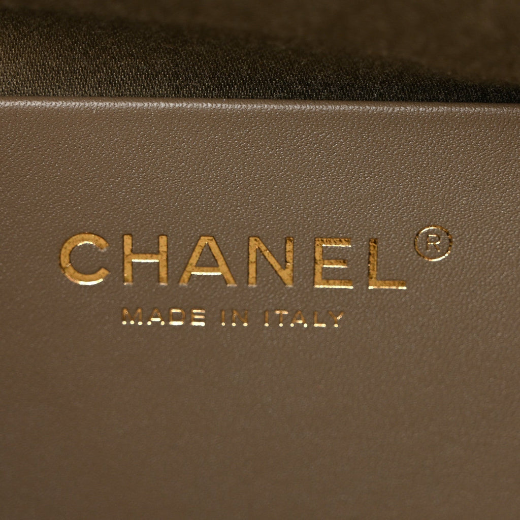 Pony Hair Mini Chanel 25 Handbag Dark Khaki