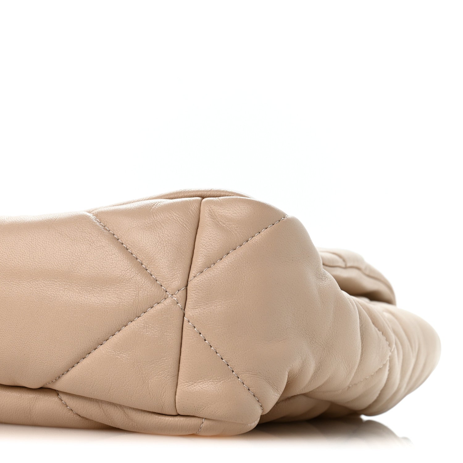 Lambskin Quilted Large Chanel 19 Flap Beige