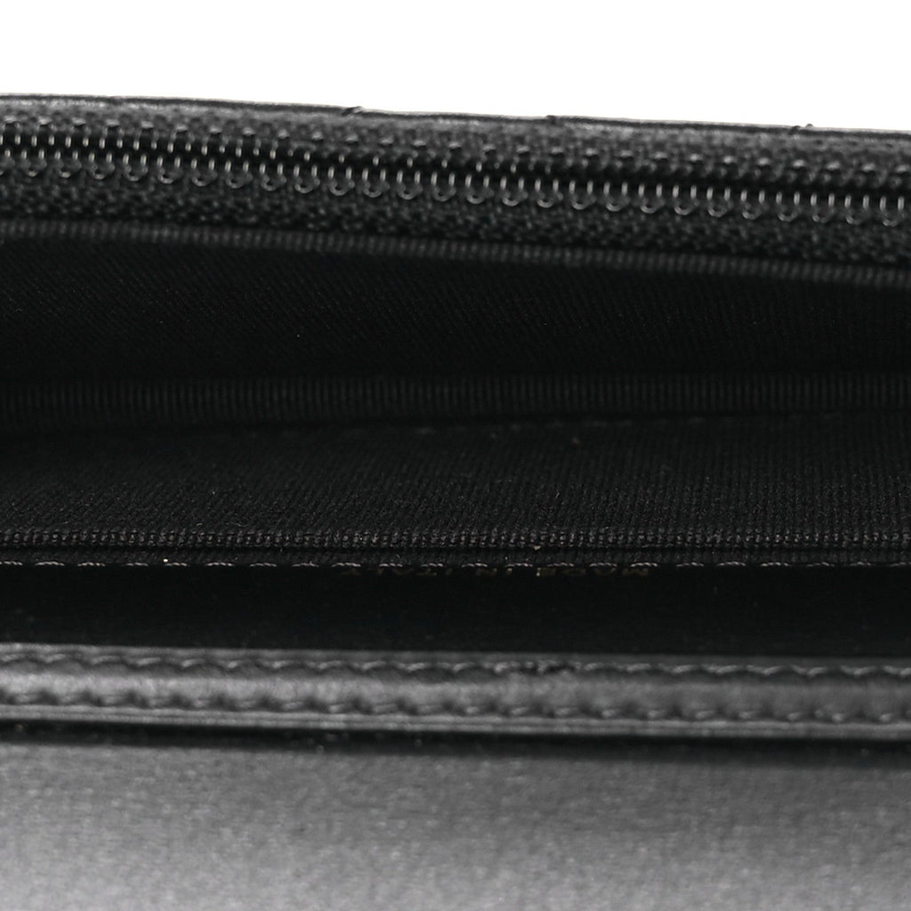 Calfskin Quilted Mini Maxi Pearls Wallet On Chain WOC Black