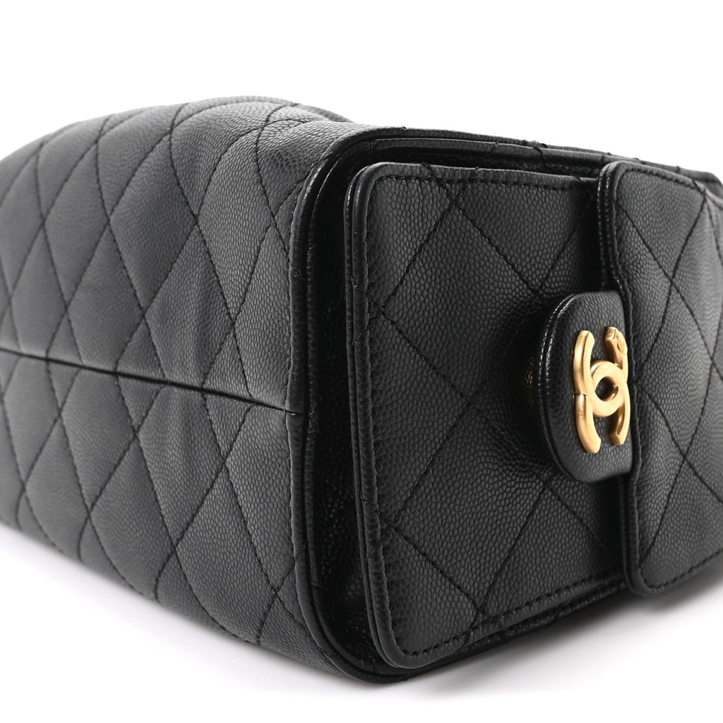 Caviar Quilted Mini Chanel 25 Handbag Black