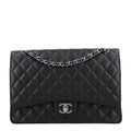Caviar Quilted Maxi Double Flap Black