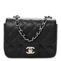 Caviar Quilted Mini Square Flap Black