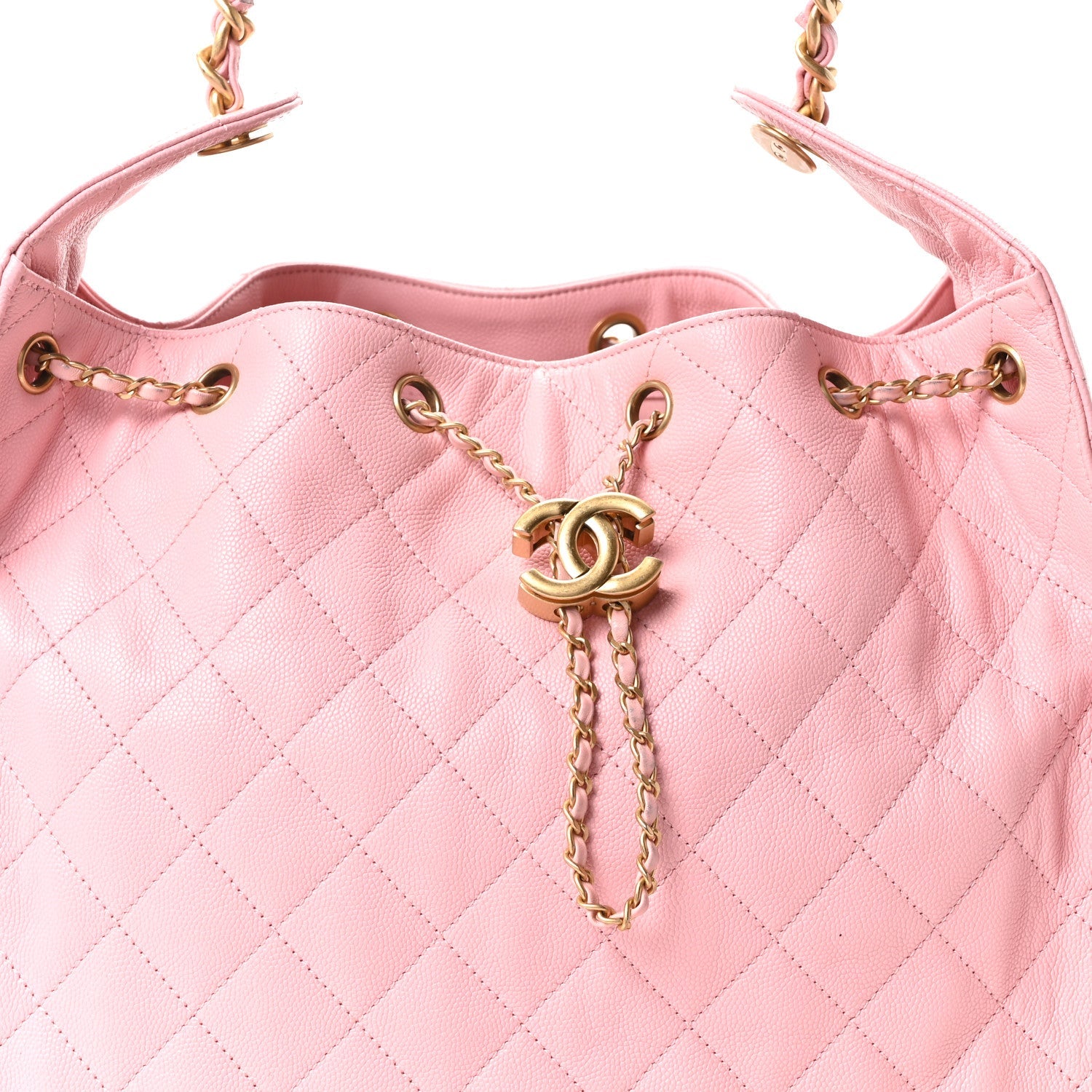 Caviar Quilted Medium Chanel 25 Handbag Light Pink