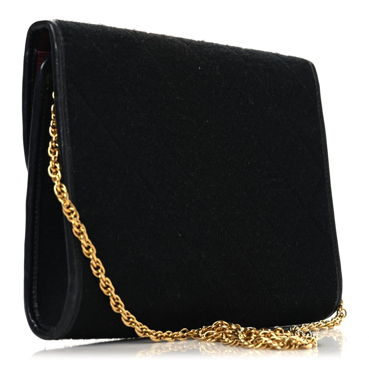 Jersey Quilted Mini Square Flap Black