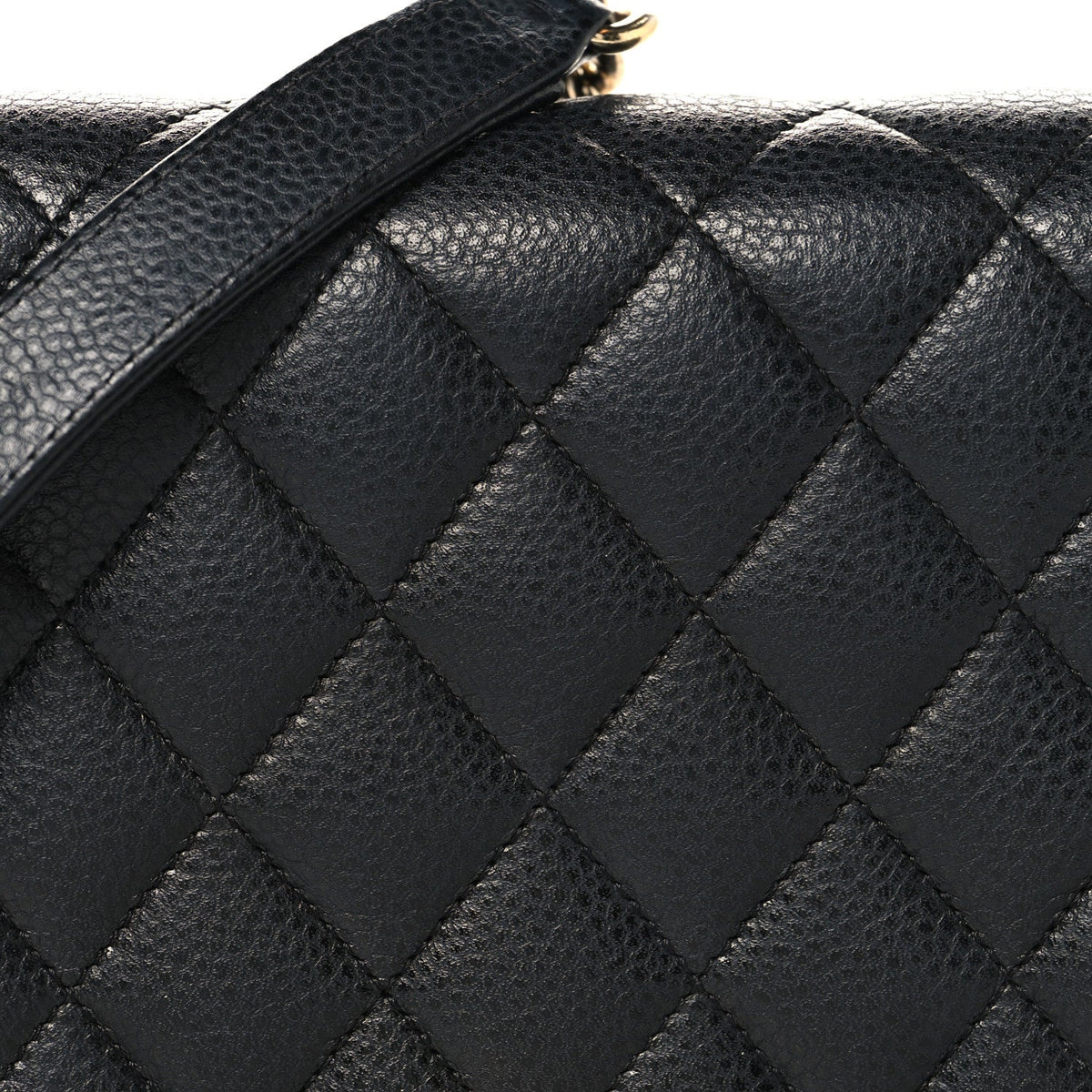 Caviar Quilted Boy Wallet On Chain WOC Black
