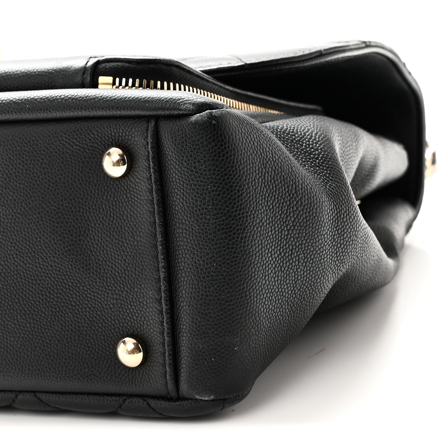 Caviar Quilted Large Business Affinity Flap Black Black