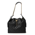 Caviar Quilted Medium Chanel 25 Handbag Black
