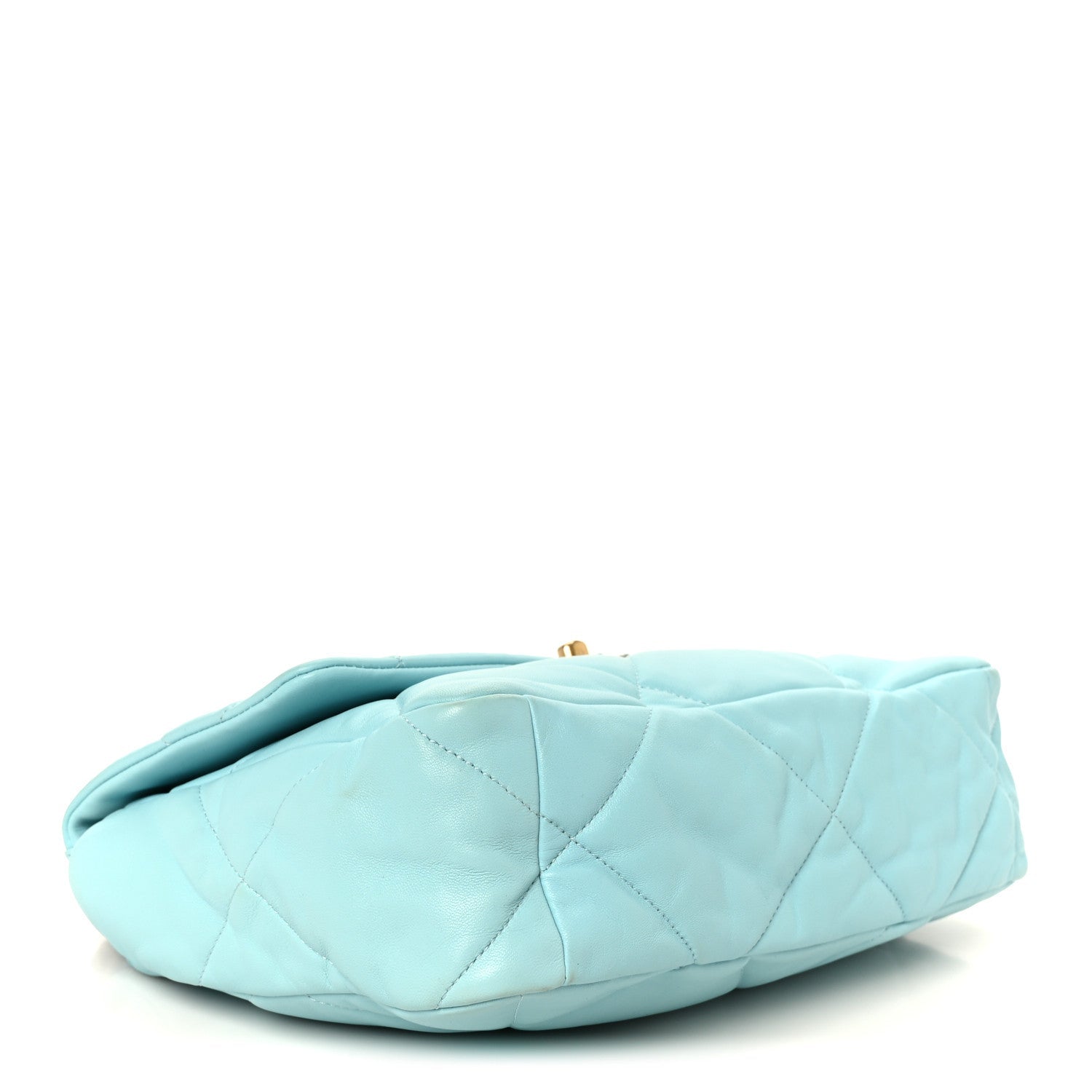 Lambskin Quilted Large Chanel 19 Flap Light Blue
