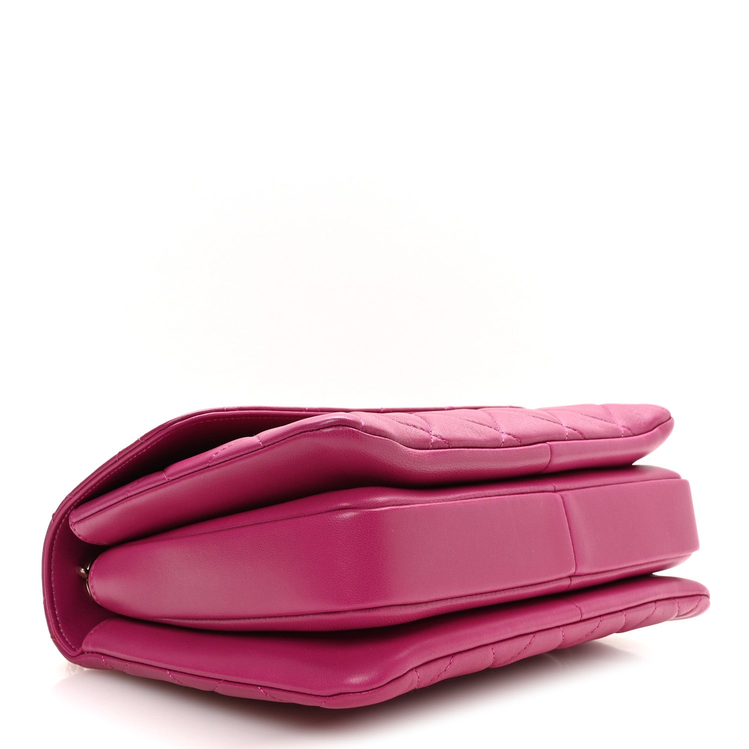 Lambskin Quilted Small Trendy CC Flap Dual Handle Bag Dark Pink
