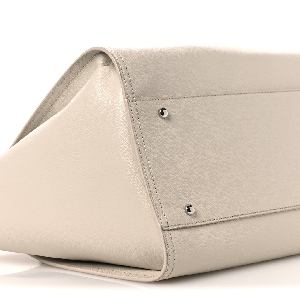 Caviar Medium Studded Deauville Tote Ivory