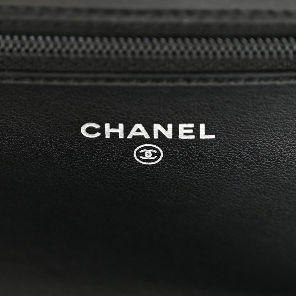 Caviar Quilted Boy Wallet On Chain WOC Black