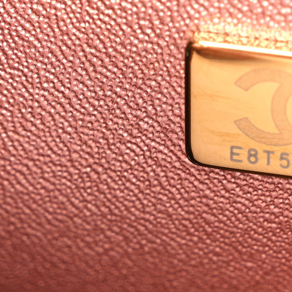 Metallic Grained Calfskin Quilted 2.55 Reissue Mini Flap Copper Pink Copper Pink